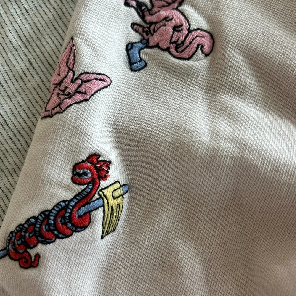 Zadig & Voltaire Cream Sweater with Colorful Embroidery - Picture 4 of 5